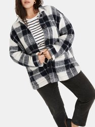 Austin Coat In Fuzzy Plaid - Maryl Plaid Ink