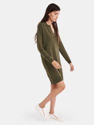 Long Sleeve Polo Sweater Dress