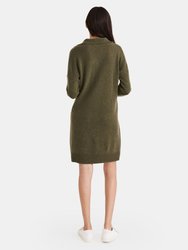 Long Sleeve Polo Sweater Dress