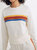 Rainbow Inset Crop Sweatshirt - White