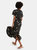 Ruffle V-Neck Waisted Midi Dress in Daisy