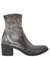 Antique Silver Leather Ankle Boot - Silver