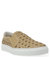 Beige Leather Woven Sneaker