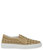 Beige Leather Woven Sneaker