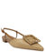 Beige Sling Back Flat Sandal