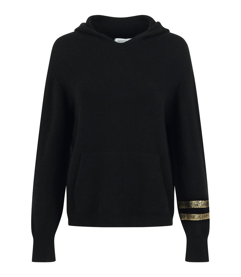 Black Cashmere Hoodie - Black