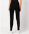 Black Cashmere Sweat Pants With Gold Laminated Bands