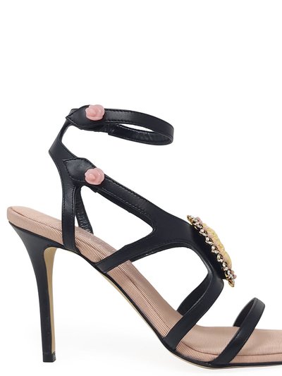 Madison Maison Black Pink High Heel Leather With Cameo Detail product