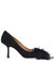 Black Suede Heel Pump - Black