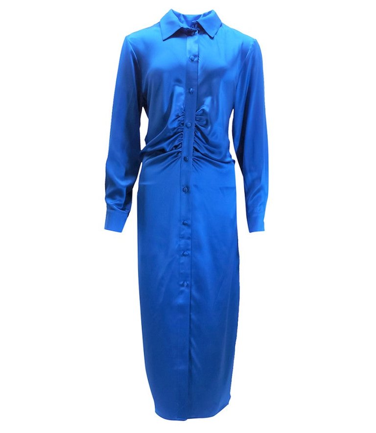 Blue Silk Dress - 8524 Blue