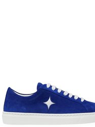 Blue Suede Sirius Star Womens Sneaker - Blue