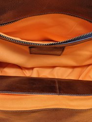 Cognac Leather Star Crossbody-Shoulder Bag