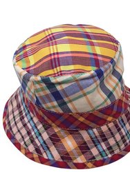 Cotton Small Brim Plaid Hat