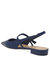 Denim Leather Slingback Flat Sandals