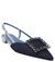 Denim/Silver Sling Back Flat