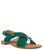 Emerald Jeweled Criss Cross Sandals