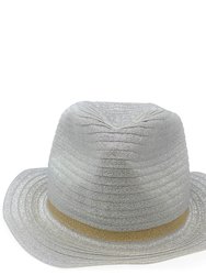 Fedora Silver With Gold Band - 7306 Argento