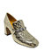 Gold Leather Quilted Loafer