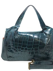 Lara Seagreen Moc Croc Bag