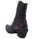 Leather Embroidered Ankle Boot - Black