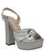 Marilu Silver Glitter Platform Heel Sandals