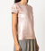 Metallic Coated Cotton T-Shirt - Powder/Rose Gold