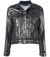 Metallic Coated Denim Jean Jacket - Silver/Denim