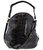 Moc Croc Black Leather Crossbody Shoulder Bag