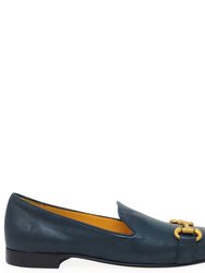 Navy Square Toe Loafer - Navy