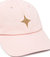 Pastel Pink Baseball Cap With Glitter Star