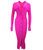 Pink Wool Ribbed Cardigan Dress - 30 Pink