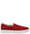 Red Short Hair Calf Slip On Sneaker - Red