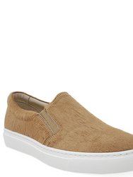 Sand Short Hair Calf Slip On Sneaker