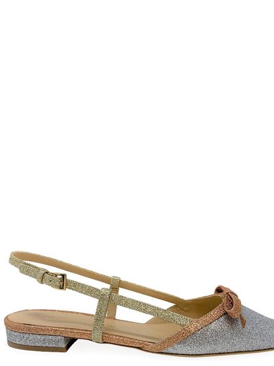 Madison Maison Silver Rose Gold Glitter Flat Slingback product