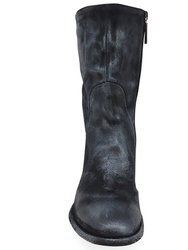 Suede Matallic Mid Calf Boot