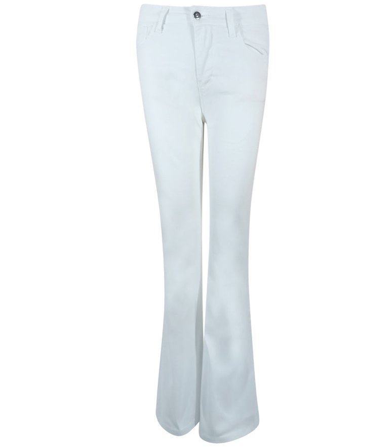 White Denim Jean - White/Gold