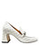 White Leather Quilted Loafer - White