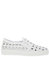 White Leather Woven Sneaker - White