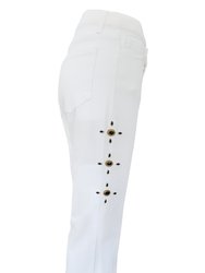 White Studded Jean