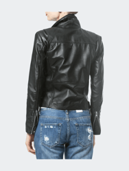 Crop Leather Biker Jacket