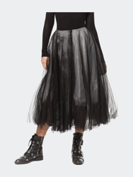 Lace & Tulle Statement Skirt - Black