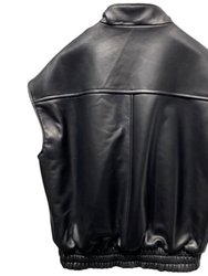 Leather Zip Front Vest