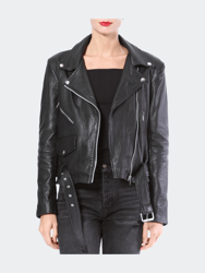 Pebble Leather Moto - Black