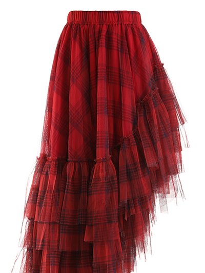 Madonna & Co Plaid Tulle Statement Skirt product