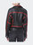 Stud & Embroidered Leather Moto Jacket