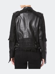 Leather & Tweed Moto Jacket