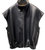 Leather Zip Front Vest - Black