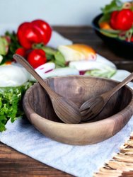 Walnut Wood Salad Bowl - Large