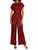 Amber Sequin Jumpsuit - Burgundy