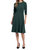 London Times Emerald 3/4 Sleeve Dress - Emerald Green